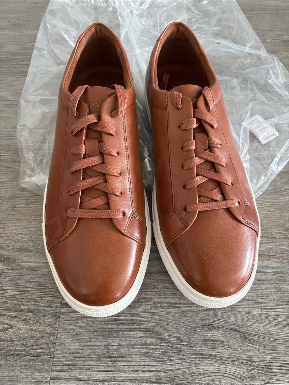 Men's new republic Casual Leather Sneakers in Brown